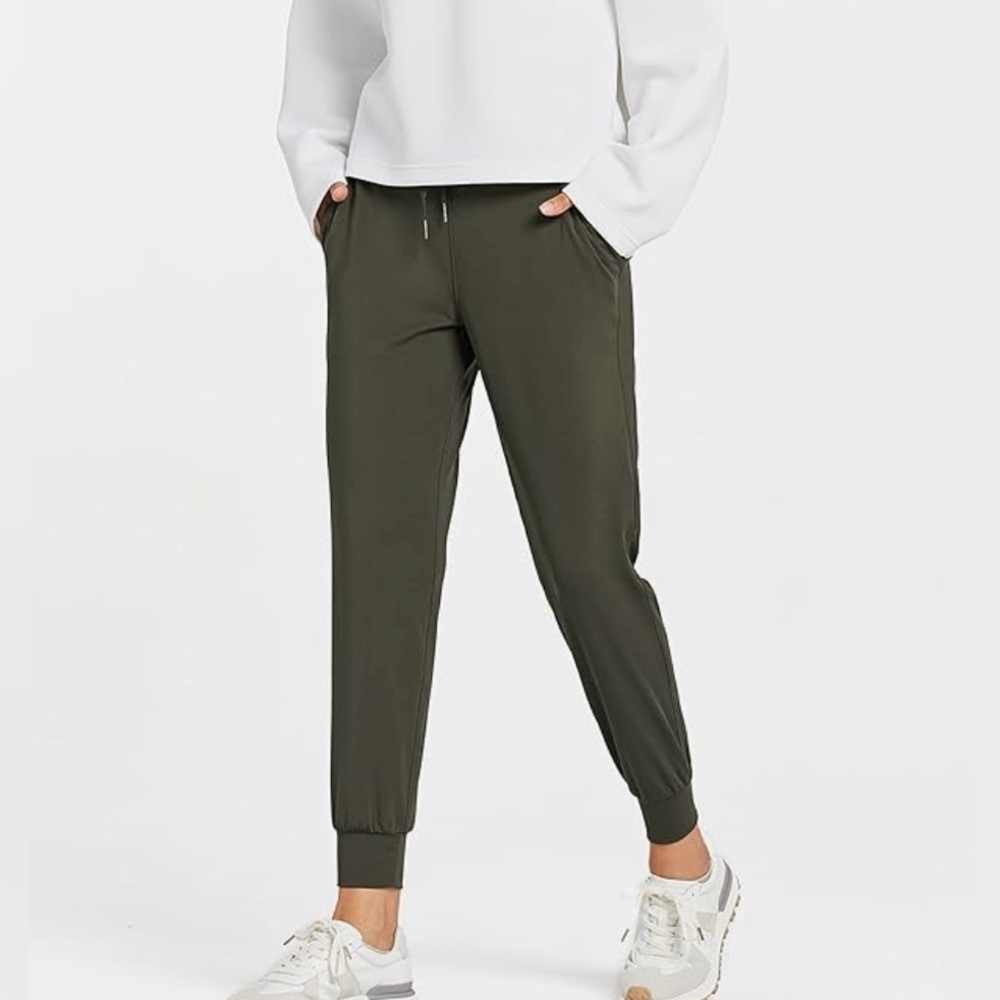 Libin Women’s Olive Green Stretch Joggers, 3XL